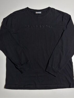 Tokyo Smoke embroidered Men's Black Long Sleeve Shirt